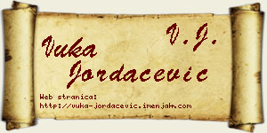Vuka Jordačević vizit kartica